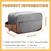Stylish Men’s Toiletry Bag – PU Leather Base & Canvas