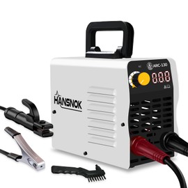 HANSNOK 130Amp ARC-130 Welder, Super MINI Portable Welding Machine, IGBT Inverter Welder Machine 110V, for 1/16"-1/8" Rod ARC Welder, 2 Chip Hammers