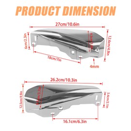 LOOBOR Mid Frame Air Deflector Heat Shields Deflector Replacement for Harley CVO Road Glide FLTRXSE Street Glide FLHXSE 2023 2024 2025(Chrome)