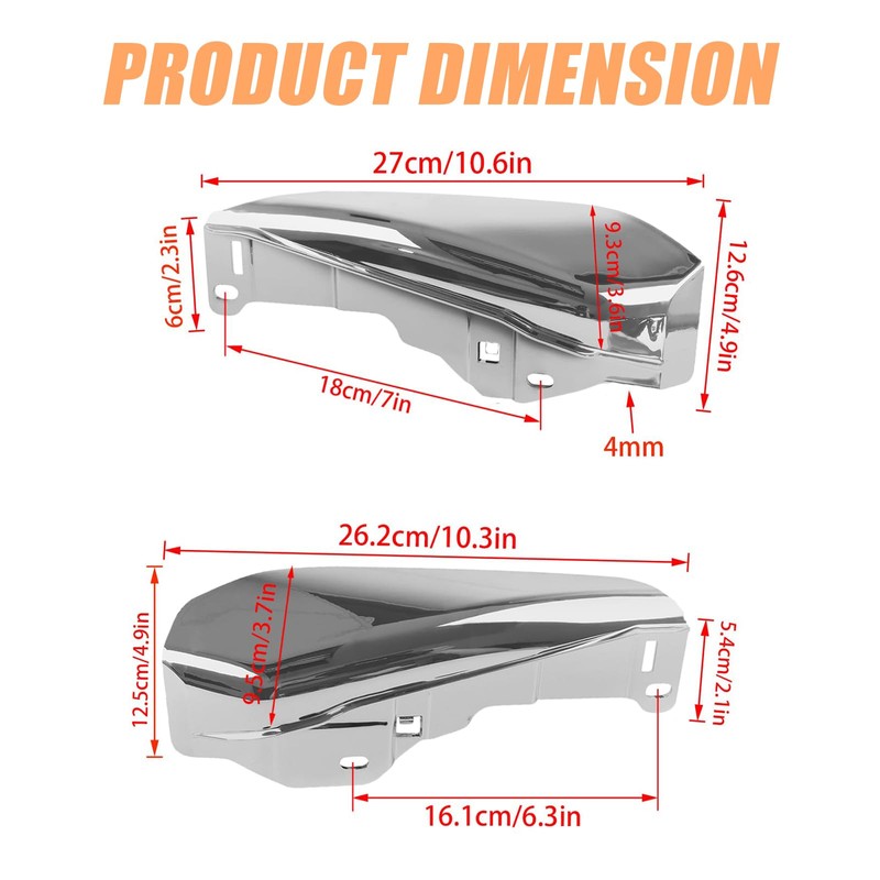 LOOBOR Mid Frame Air Deflector Heat Shields Deflector Replacement for