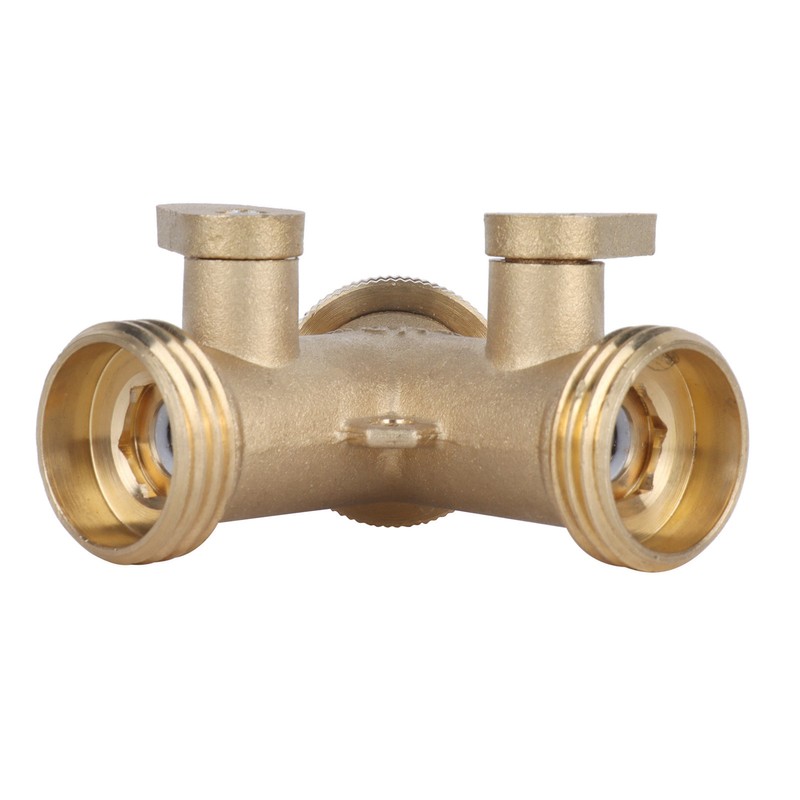 Garden Hose Splitter 2Way AllBrass Heavy Duty Simple Operation Outlet