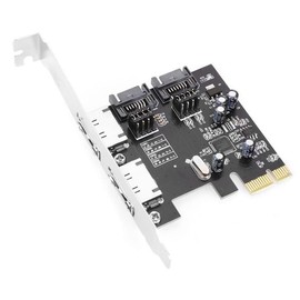 Chenyang PCIe X1 to 2 SATA 3.0 ＆ 2 eSATA PCIE SATA3 6Gbps PCIe Expansion Card Adapter