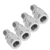 4Pcs Stainless Steel Compression Fitting Straight DoubleFerrule Tube Adapter for