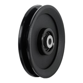 Luwint 4.5” Bearing Pulley Wheel, Pulley Replacement Home Gym System Equipment Parts Cable Machine (1Pcs Black)