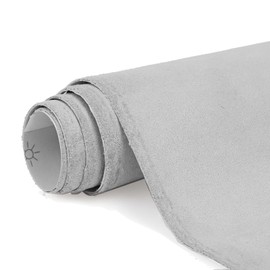 RadiantDecor Premium Light Grey Suede Fabric Wrap - 12x48 inch Suede Wrap for Car Interior - Self-Adhesive Microfiber and Synthetic Leather, Stretchable Interior Film for Car and Home Decor