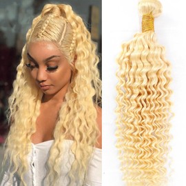 Jreitsere Bundles Human Hair Extensions 613 Body Wave 1 Boule 100 g Knitted Blonde 613 100% Remy Human Hair Body Wave Hairstyle 26 Inches