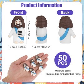 50pcs Mini Jesus Statue, Tiny Jesus Statue Miniature Jesus Statue Little Jesus Statue Mini Jesus Doll Miniature Jesus for Hiding for Easter Egg Stuffers Christmas Party Favor(Red)