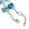 Avalaya Teal Blue Shell Nugget & Light Blue Ceramic Bead