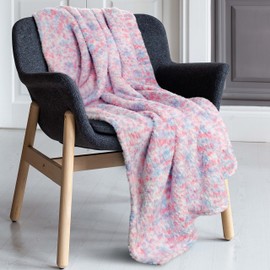 Olivia Rocco Rainbow Throw Teddy Kids Blanket Large Thick Colourful Cosy Super Soft Warm for Bed Sofa Couch 130 x180 cm