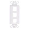 Chaosss &. QuickPort Decora Keystone Insert, 3 Port, 20 Pack