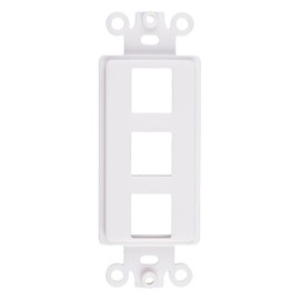 Chaosss &. QuickPort Decora Keystone Insert, 3 Port, 20 Pack White