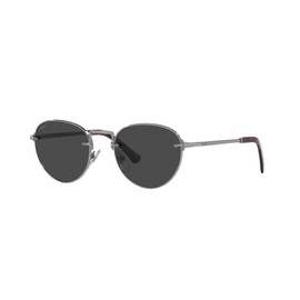 Persol PO2491S Round Sunglasses, Gunmetal/Black Polarized, 51 mm