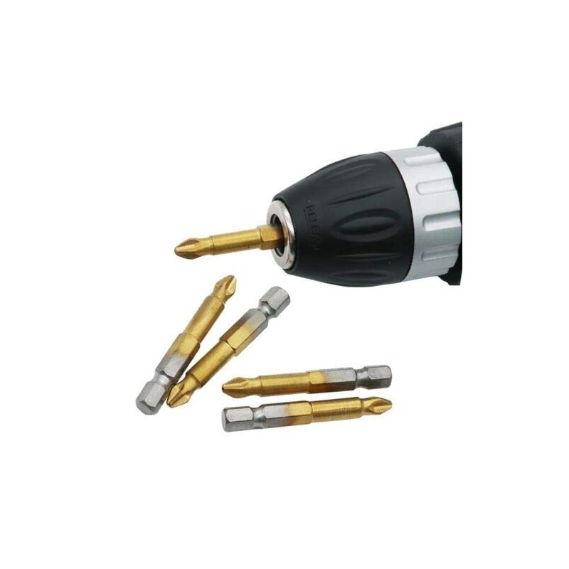 SUPERTOOL Impact Driver Bit Set 5PCS 1/4" Screwdriver Bits Magnetic