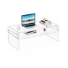 solaround Acrylic Coffee Table for Living Room Clear Rectangle Lucite