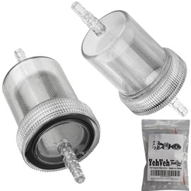 YehVeh 2 Pack Diesel In-Line Fuel Filter Kit Reusing Detachable Washable Stainless Mesh Inline Filters Replacement For 3/16" 5mm Hose Line Webasto Eberspacher Car Parking Air Heater System