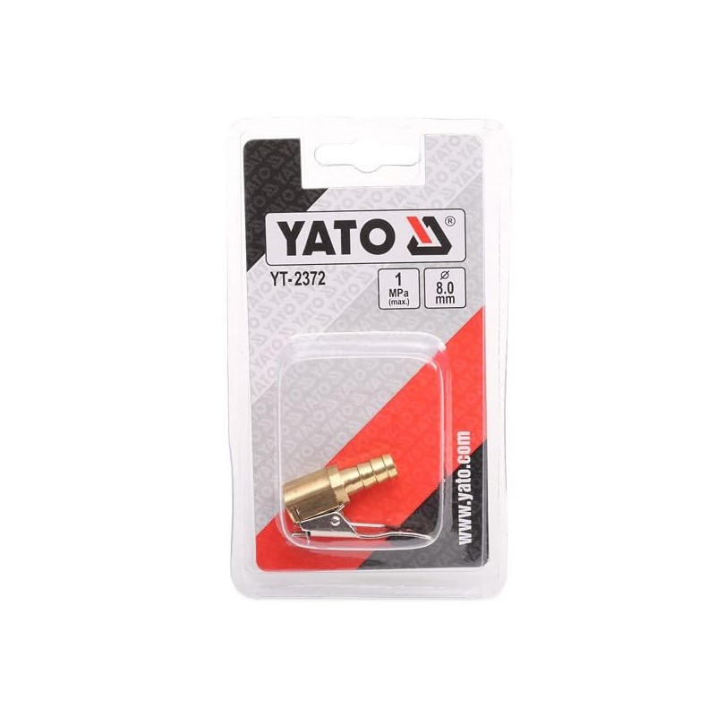 Yato Short Connector 8 mm Brass Lever Switch Valve, Valve