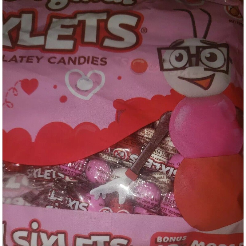 Sixlets Candy Valentines Day Candy 1ea Pack Of 25-New-SHIPS N