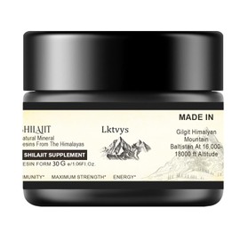 Lktvys Shilajit Himalayan Organic, Shilajit Supplement, Shilajit Resin Enriched with Over 85 Essential Micronutrients, Boosts Energy and Immune Vitality, Pure Shilajit for Men and Women