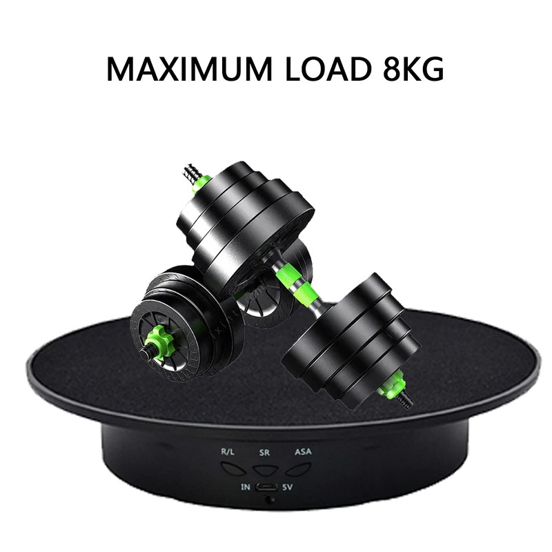 luolety Electric Rotating Turntable, 90° 180° Motorized Rotating Stand Display