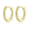 TIFLA Hoop Earrings, Women's Popular, 925 Silver, Round Ball, Ring