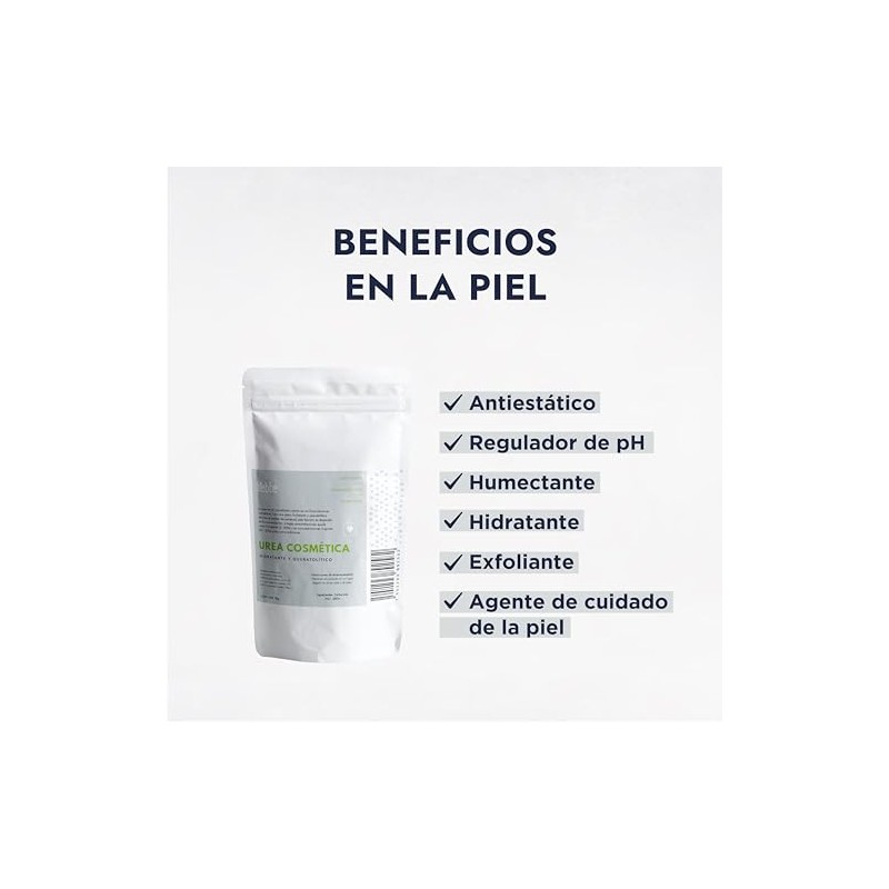 Hebbe - Urea Cosmética Hidratante y Exfoliante para la Piel,