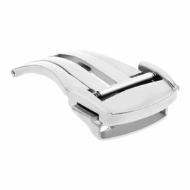 Ewatchparts 16mm Steel Buckle Band Strap Clasp Leather Deployment Compatible With Omega Seamaster Watch