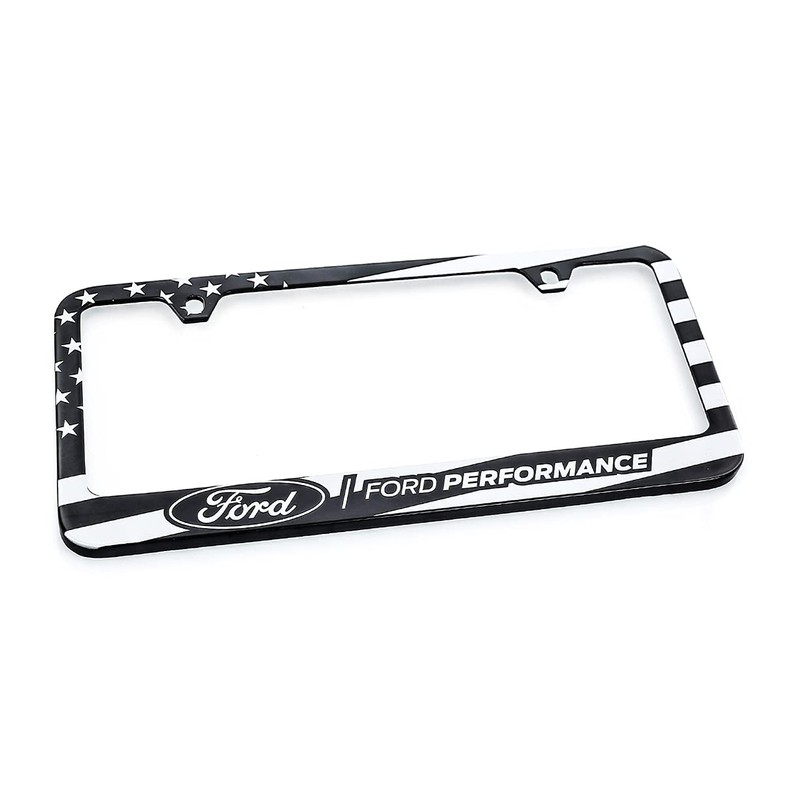 Ford Performance American Flag Patriotic Black UV Printed Metal License