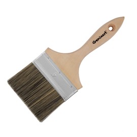 Brocha de pintura de doble espesor, 100 mm para pintar paredes y manchas de cerca, mango de madera para barniz, pasta, gesso y lavado de cal