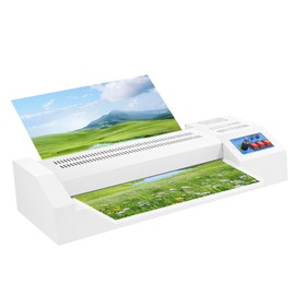 Thermal Laminator Machine, 110V 600W 13” Thermal Laminator 4 Roller System Hot Cold Film Laminate Lamination Machine for Home Office School