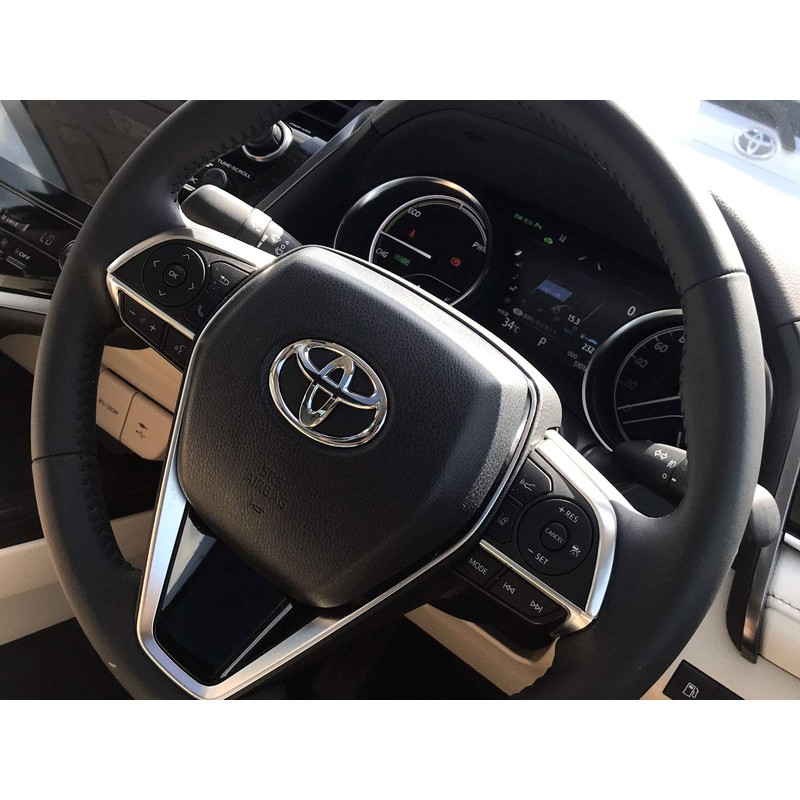 BRIGHTZ Camry AXVH70 AXVH75 Stainless Steel Steering Switch Panel Cover