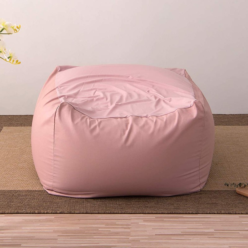 Beaded Cushion Sofa Cover Sofa Cover Solid Cotton 55x55x38cm (Pink,S(55*55cm)))