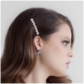 Cimenexe Bohemian Rhinestone Clip Hair Clip Crystal Hair Clip Gold CZ Hair Pins Clips Rhinestone Flower Headpiece Bridal Decorative Hair Accessories for Women and Girls Gifts