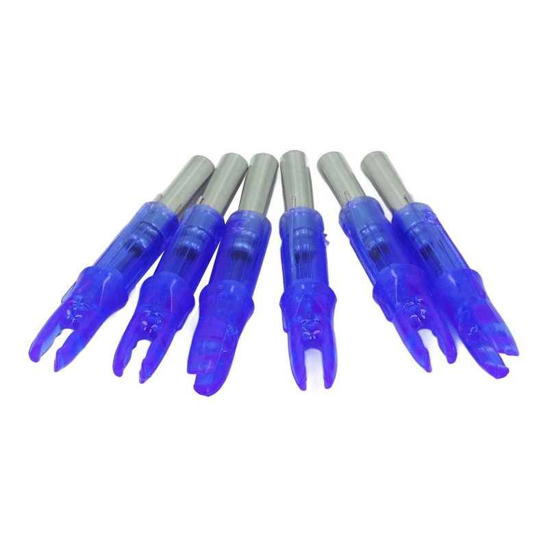 6Pcs Lighted Arrow Nocks High Visibility High Light Transmittance Waterproof