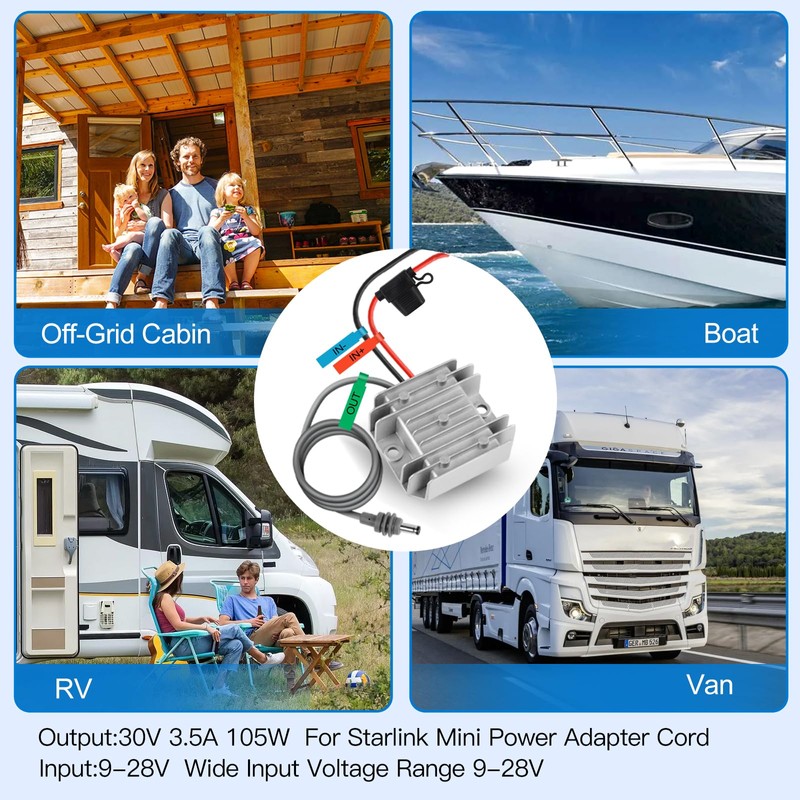 starlink dc Power Supply 12V/24V to 30V 3.5A starlink mini