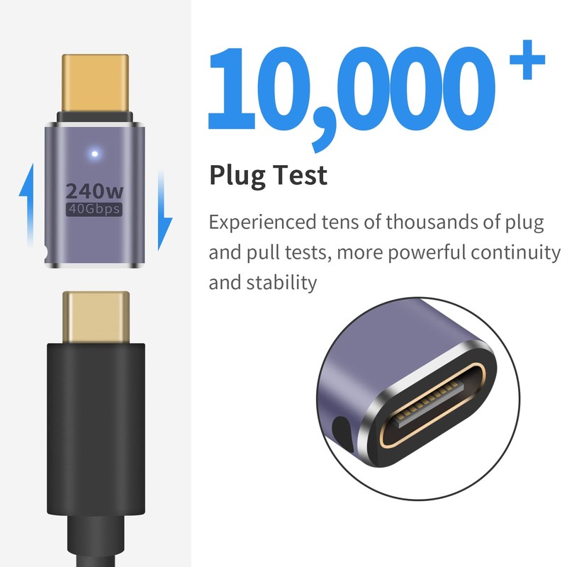 Maxhood USB C Extender Adapter 40Gbps, USB C Extender 240W