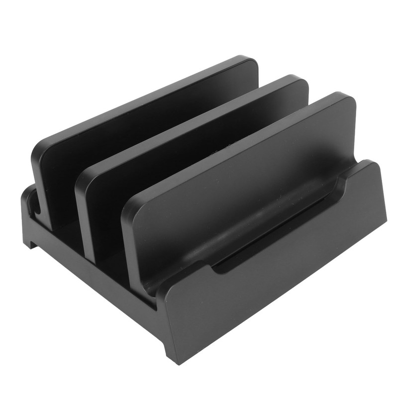 Vertical Laptop Stand Holder Adjustable Width Dual Slots Laptop Holder