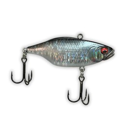 U.S.A. BASS TACKLE M-Series Lipless Crankbait Premium Finish Hard Bait with Owner Stinger Treble Hooks for Giant Largemouth Smallmouth Spotted Bass Fishing (Black Back, M-75)