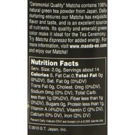Maeda-en Matcha Ceremonial Quality Green Tea Powder, 1-ounce                                                                                          