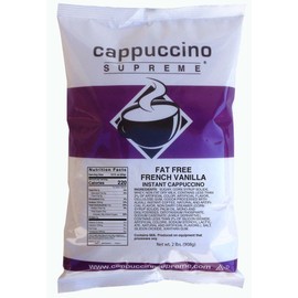 Cappuccino Supreme 2 lb bag Fat Free French Vanilla Instant Cappuccino Mix