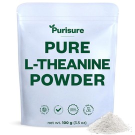 Purizer L-Theanine Powder 100g Pure L-Theanine Cognitive Function Supplement to Promote Relaxation and Focus No Fillers Non-GMO 1000 Servings, 1 Piece / 이완과 집중을 촉진하는 퓨어저 L-테아닌 파우더 100g 퓨어 L 테아닌 인지 기능 보충제 필러 없음 비-GMO 1000인분, 1개