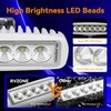 RVZONE Waterproof Led Boat Lights, 18W LED Spreader Lights 1200LM