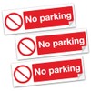 SAFESIGN (3 Pack) No Parking Vinyl Sign Stickers 300 X
