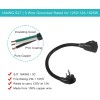 [5 Pack] Flat Plug Short Power Extension Cord - 8inch