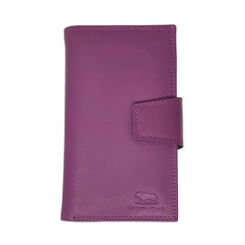 MORUCHA Clutch Wallet for Women Genuine Leather RFID Blocking High Capacity Cardholder M95 (Fuchsia)