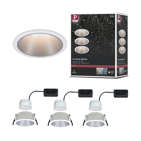 Paulmann 93410 LED Cole luminaire Round incl. 3x6.5 watt dimmable