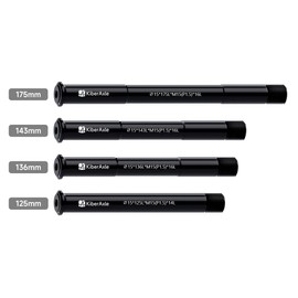 15mm Thru Axles for Bike Forks and Rear Shock, Aluminum Alloy Hubs Adapter Axle, Thread Pitch: 1.5 mm/Length: 125mm