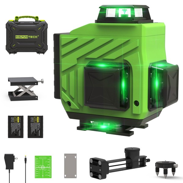 INSPIRITECH 16 Line laser level 360 Self Leveling, 4x360 Cross