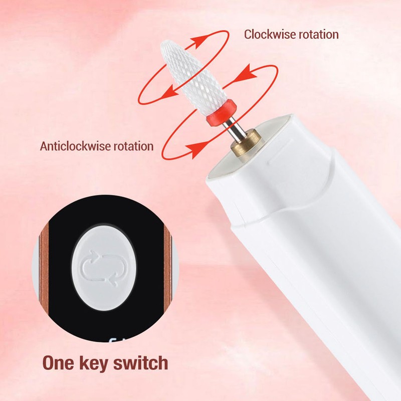 Electric Nail File Remove Dead Skin High Speed Rotating Nail