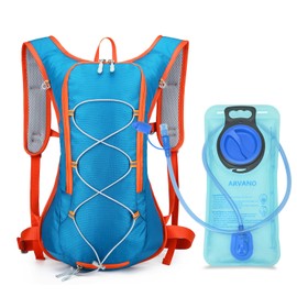 Arvano Hydration Backpack with 2L Water Bladder,Lightweight Cycling Backpack for Running Skiing Hiking Biking,Small Water Backpack for Men Women