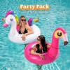 Jasonwell 2-Pack Flamingo Unicorn Pool Float - Fun Floaties Inflatable